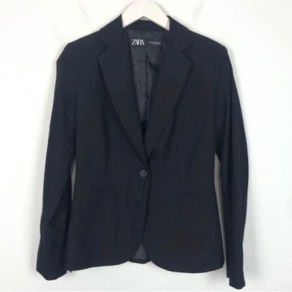 Zara Basic Black Blazer Size 2